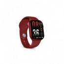 KSIX Reloj Smartwatch URBAN MINI5 Rojo,Calorias,Notificaciones,Asistente Por Voz,Juegos