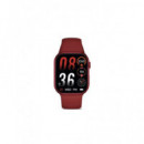 KSIX Reloj Smartwatch URBAN MINI5 Rojo,Calorias,Notificaciones,Asistente Por Voz,Juegos