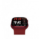 KSIX Reloj Smartwatch URBAN MINI5 Rojo,Calorias,Notificaciones,Asistente Por Voz,Juegos