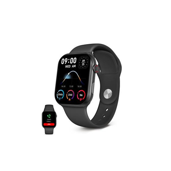 KSIX Reloj Smartwatch URBAN5  Negro Ritmo Cardiaco,Calorias,Monitor Sueño,Carga Magnetica