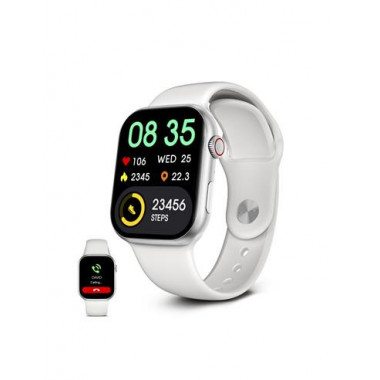 KSIX Reloj Smartwatch URBAN5 Blanco Ritmo Cardiaco,Calorias,Monitor Sueño,Carga Magnetica