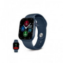 KSIX Reloj Smartwatch URBAN5 Azul Ritmo Cardiaco,Calorias,Monitor Sueño,Carga Magnetica