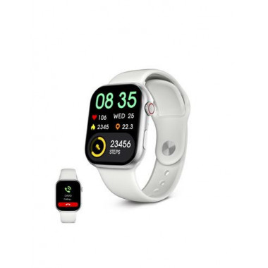 KSIX Reloj Smartwatch URBAN MINI5 Blanco,Calorias,Notificaciones,Asistente Por Voz,Juegos