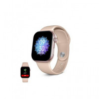 KSIX Reloj Smartwatch Urban MINI5 Rosa,calorias,notificaciones,asistente por Voz,juegos