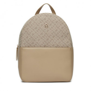 Th Jacquard Backpack Beige  TOMMY HILFIGER