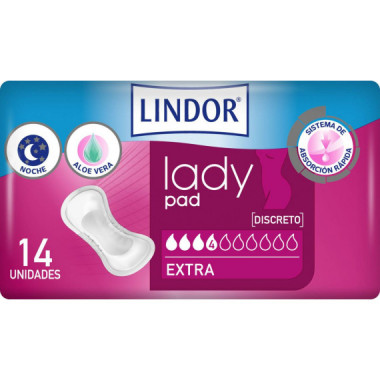 Lindor  Lady Pad Extra 4 Gotas 14 Unids  HARTMANN