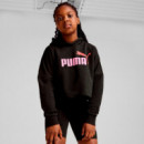 Sudadera con Capucha Essentials Logo Cropped Kids  PUMA