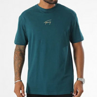 Camiseta Tommy Reg Gold Signature Verde  TOMMY JEANS