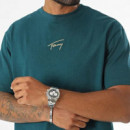 Camiseta Tommy Reg Gold Signature Verde  TOMMY JEANS