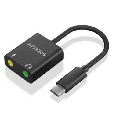 AISENS Conversor Usb-c a  Audio 48KHZ USB-C/M-2XJACK 3.5/H 10CM