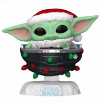 FUNKO Pop Grogu Navideño en Cuna Star Wars 746