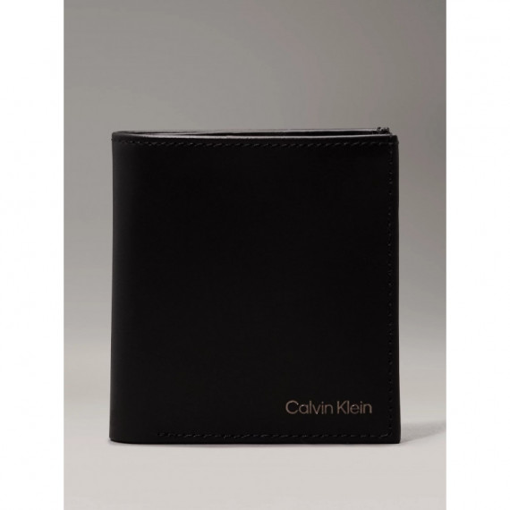 Ck Smooth Trifold 6CC W/coin Ck Black  CALVIN KLEIN