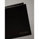 Ck Smooth Trifold 6CC W/coin Ck Black  CALVIN KLEIN