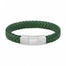 2040284 Bisuteria Lacoste Hombre Rokel Piel Verde