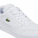 43SMA002321G Zapatillas LACOSTE Hombre Men's LACOSTE T-clip Leather And Synthetic Sneakers