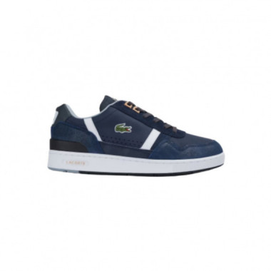 44SMA0034092 Zapatillas LACOSTE  Men's T-clip Leather And Suede Sneakers