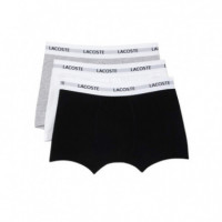 5H5150NUA Calzoncillos LACOSTE Hombre 3 Packs Trunk