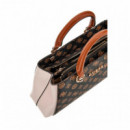 GUESS Satchel Evelune Marrón HWPC93 53060-MOM