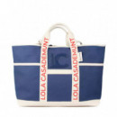 Bolso Shopper Canvas con Asas de Contraste  LOLA CASADEMUNT