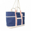 Bolso Shopper Canvas con Asas de Contraste  LOLA CASADEMUNT