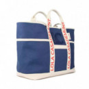 Bolso Shopper Canvas con Asas de Contraste  LOLA CASADEMUNT