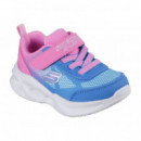 Playeras de Luces SKECHERS Rosa Azul