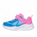 Playeras de Luces SKECHERS Rosa Azul