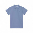 129686 Polos SILBON Hombre Clasico Liso Azul