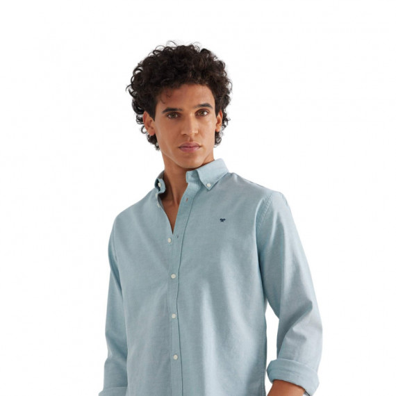 129767 Camisas SILBON Hombre Sport Oxford Verde