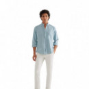 129767 Camisas SILBON Hombre Sport Oxford Verde