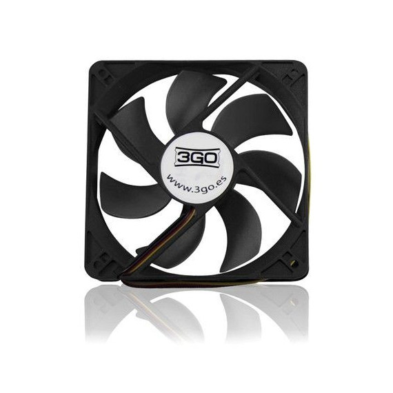 3GO FAN12BK Ventilador de Pc Carcasa del Ordenador 12 Cm Negro