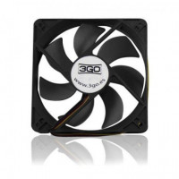 3GO FAN12BK Ventilador de Pc Carcasa del Ordenador 12 Cm Negro