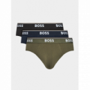 3PACK Slip Boss Negro-marino-verde  HUGO