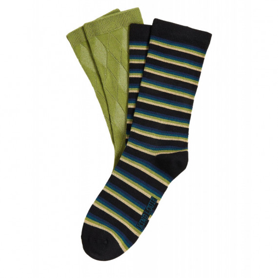 Pack de Calcetines KING LOUIE Century Stripe Woodbine Green