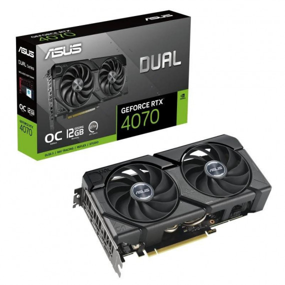 Tarjeta de Video ASUS RTX4070 Dual Oc Edition 12GB GDDR6X PCI 4.0