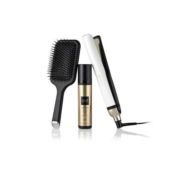 GHD Platinum+ Plancha Blanca+bodyguard+cepillo