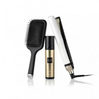 GHD Platinum+ Plancha Blanca+bodyguard+cepillo