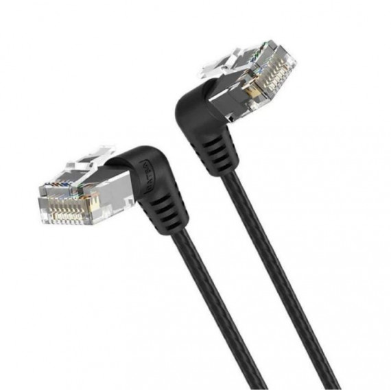 VENTION Cable de Red RJ45 Utp Ibobg Cat. 6A/ 1.5M/  Negro Conectores en Angulo de 90º