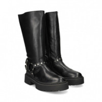 Bota ARGOLLA+2 Hebillas Piel Negro  STEVE MADDEN