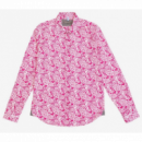 Camisa Gianni Lupo rosa estampada