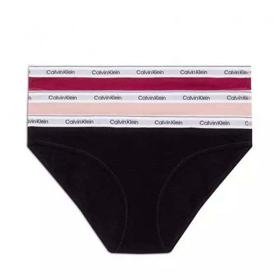 3PACK Braguitas CALVIN KLEIN Negra-rosa-granate