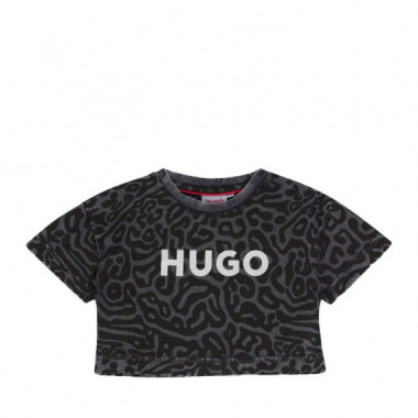 Camiseta con Logo Brillante y Estampado de Guepardo Kids  HUGO BOSS