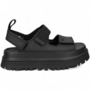 Sandalia Goma 3 Velcros Negro  UGG