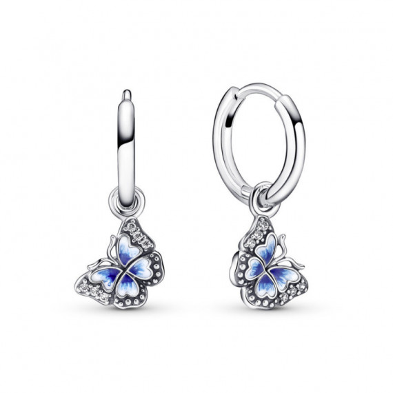 PANDORA PANDORA Pendientes de Aro en Plata de Ley Mariposa Azul 290778C01