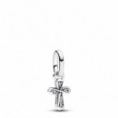 PANDORA Charm Mini Colgante en Plata de Ley Cruz Brillante 793044C01