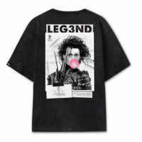 Camiseta LEG3ND Oversized Eduardo Negro Vintage