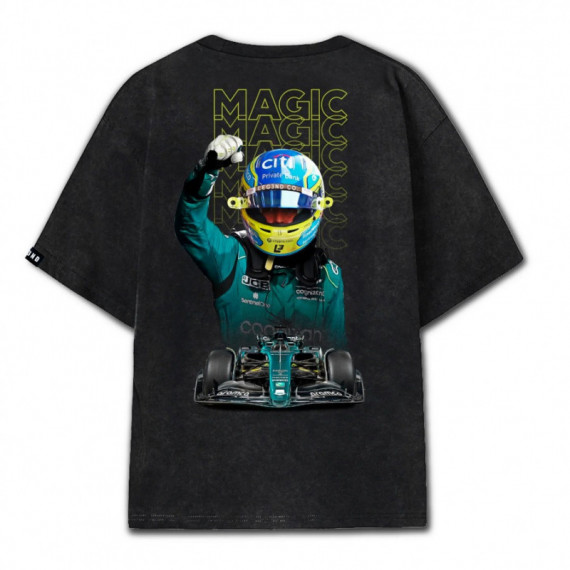 Camiseta LEG3ND Oversized Magic Negro Vintage