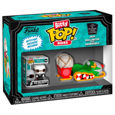 Figura Bitty Pop Ride Pesadilla Antes de Navidad Jack en Trineo Disney  FUNKO