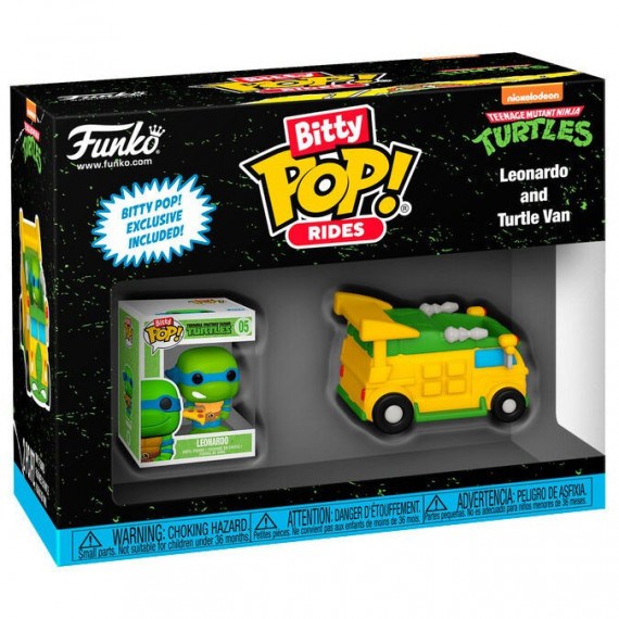 Figura Bitty Pop Ride Leonardo con Furgoneta Tortugas Ninja  FUNKO