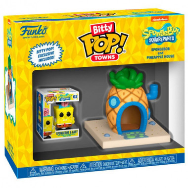 Figura Bitty Pop Town Bob Esponja con Casa Piña  FUNKO